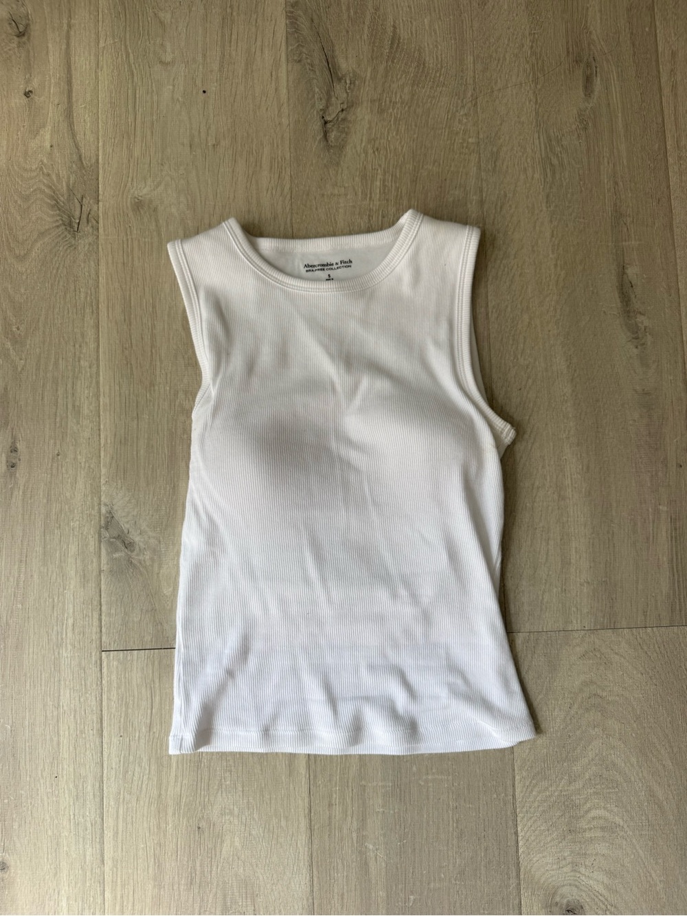 Abercrombie & Fitch White High Neck Tank Top